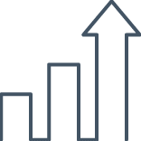 bar graph with arrows going upward