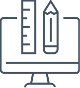 ruler and pencil in front of computer screen