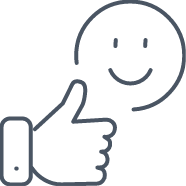 drawing of thumbs up and smiley face