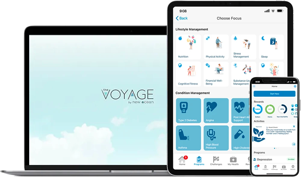 The Voyage - A holistic health and lifestyle management app by New Ocean Health